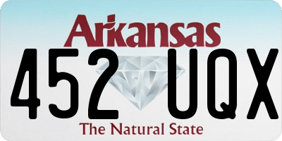 AR license plate 452UQX