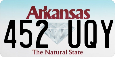 AR license plate 452UQY