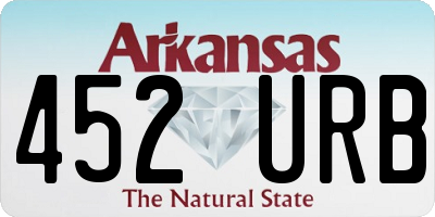 AR license plate 452URB