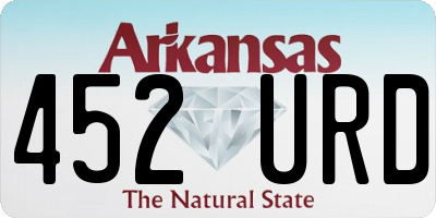 AR license plate 452URD