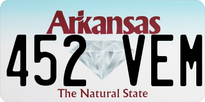 AR license plate 452VEM