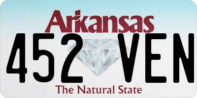 AR license plate 452VEN