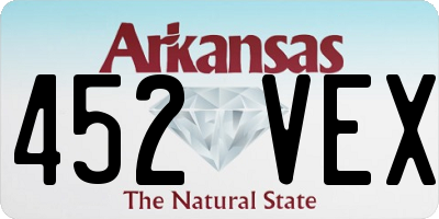 AR license plate 452VEX