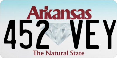 AR license plate 452VEY