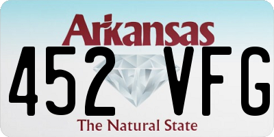 AR license plate 452VFG