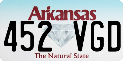 AR license plate 452VGD