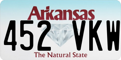 AR license plate 452VKW