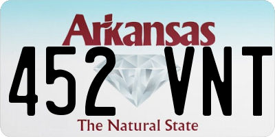 AR license plate 452VNT