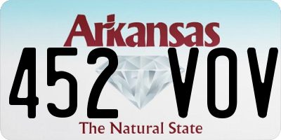 AR license plate 452VOV