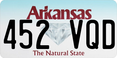 AR license plate 452VQD