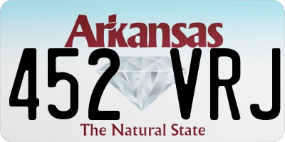 AR license plate 452VRJ