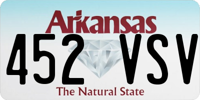 AR license plate 452VSV