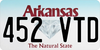 AR license plate 452VTD