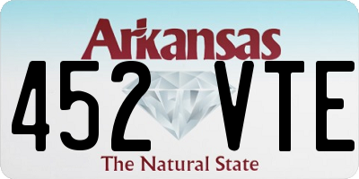 AR license plate 452VTE