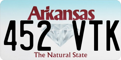 AR license plate 452VTK