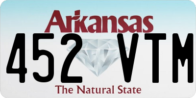 AR license plate 452VTM