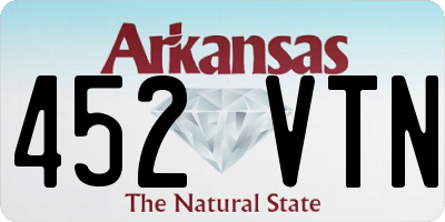 AR license plate 452VTN