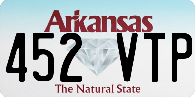 AR license plate 452VTP
