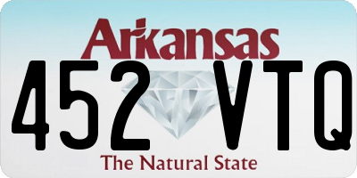 AR license plate 452VTQ
