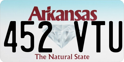AR license plate 452VTU