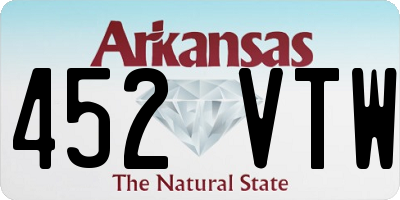 AR license plate 452VTW