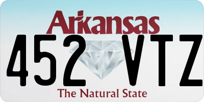 AR license plate 452VTZ