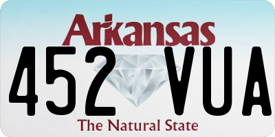AR license plate 452VUA