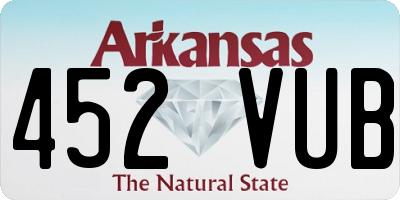 AR license plate 452VUB