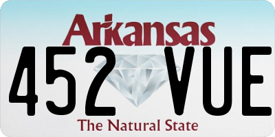 AR license plate 452VUE