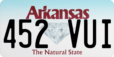 AR license plate 452VUI
