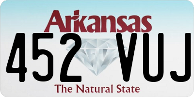 AR license plate 452VUJ