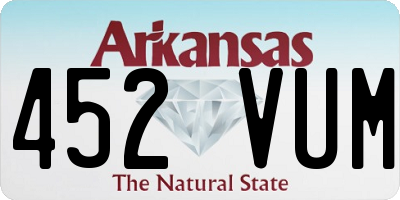 AR license plate 452VUM