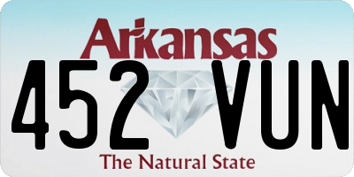 AR license plate 452VUN