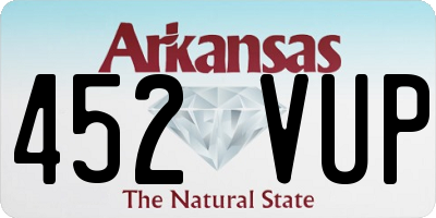 AR license plate 452VUP