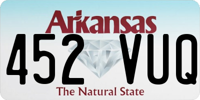 AR license plate 452VUQ