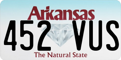 AR license plate 452VUS