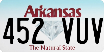 AR license plate 452VUV