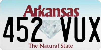 AR license plate 452VUX