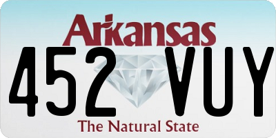 AR license plate 452VUY