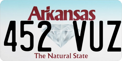 AR license plate 452VUZ
