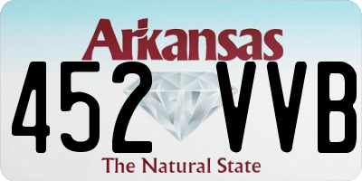 AR license plate 452VVB