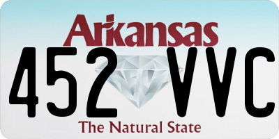 AR license plate 452VVC