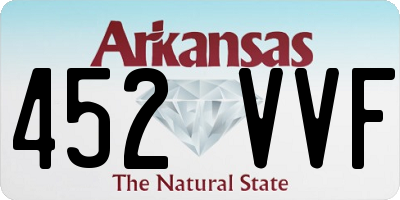 AR license plate 452VVF