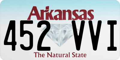 AR license plate 452VVI