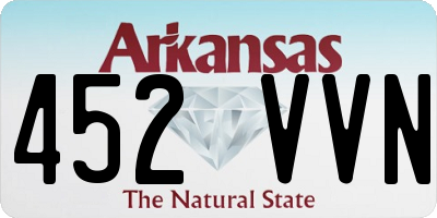 AR license plate 452VVN