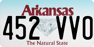 AR license plate 452VVO