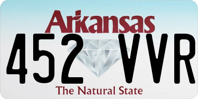 AR license plate 452VVR