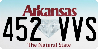 AR license plate 452VVS