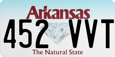 AR license plate 452VVT
