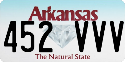 AR license plate 452VVV